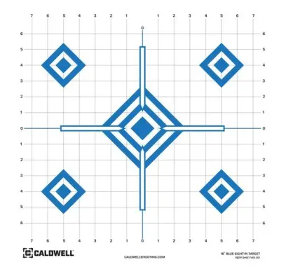 Dobře viditelné terče ideální pro zaměřování pušky nebo pistole na střelnici. Díky jejich 1" mřížkovým liniím a několika střeleckým zónám budete schopni zaměřit svou střelnou zbraň během okamžiku.